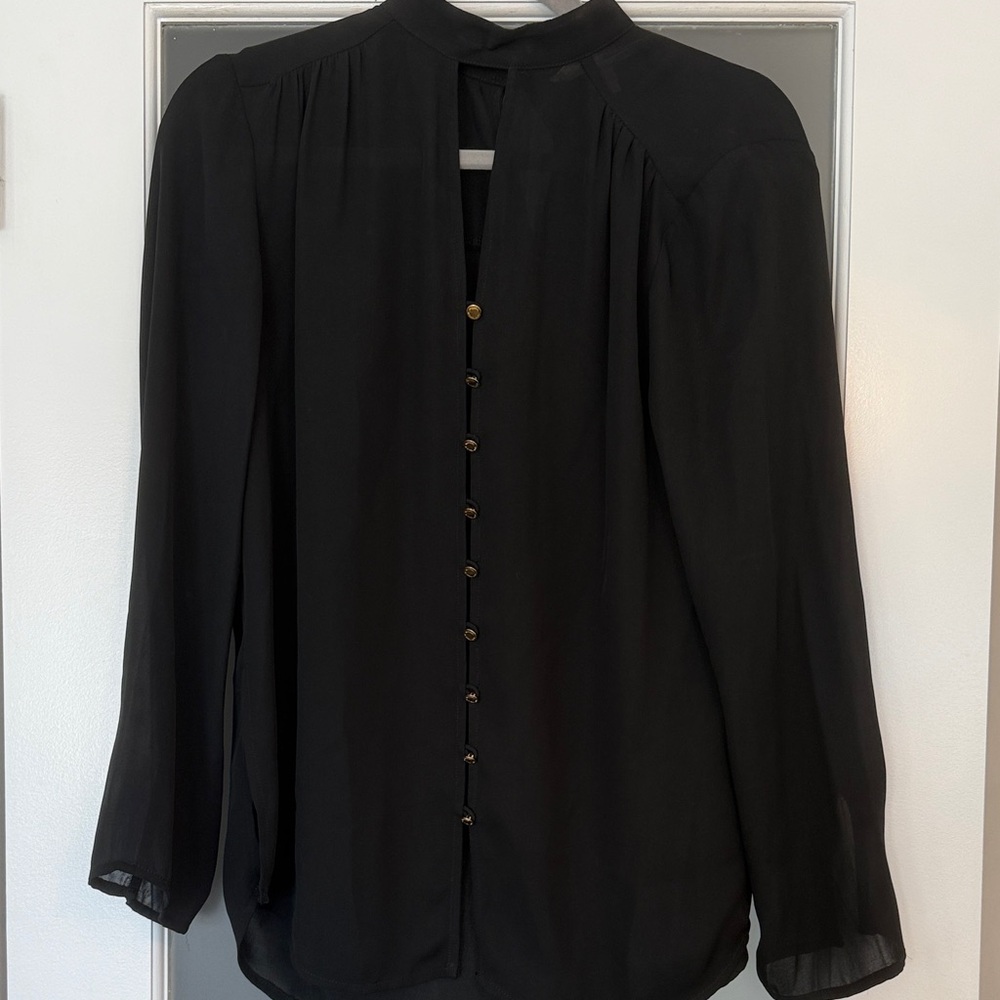 MICHAEL Michael Kors Black Button-Up Blouse